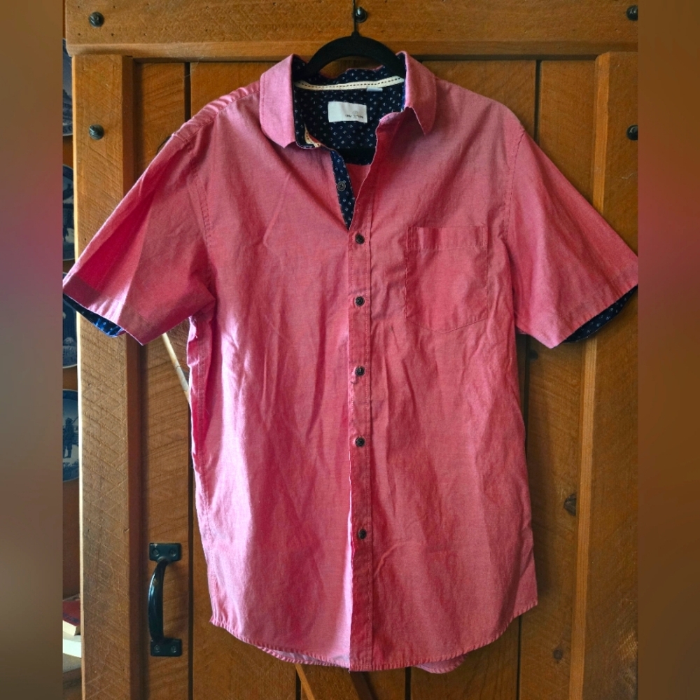 ⚓ Men’s Nautical Preppy Short Sleeve Button-Up – Size Large ⚓